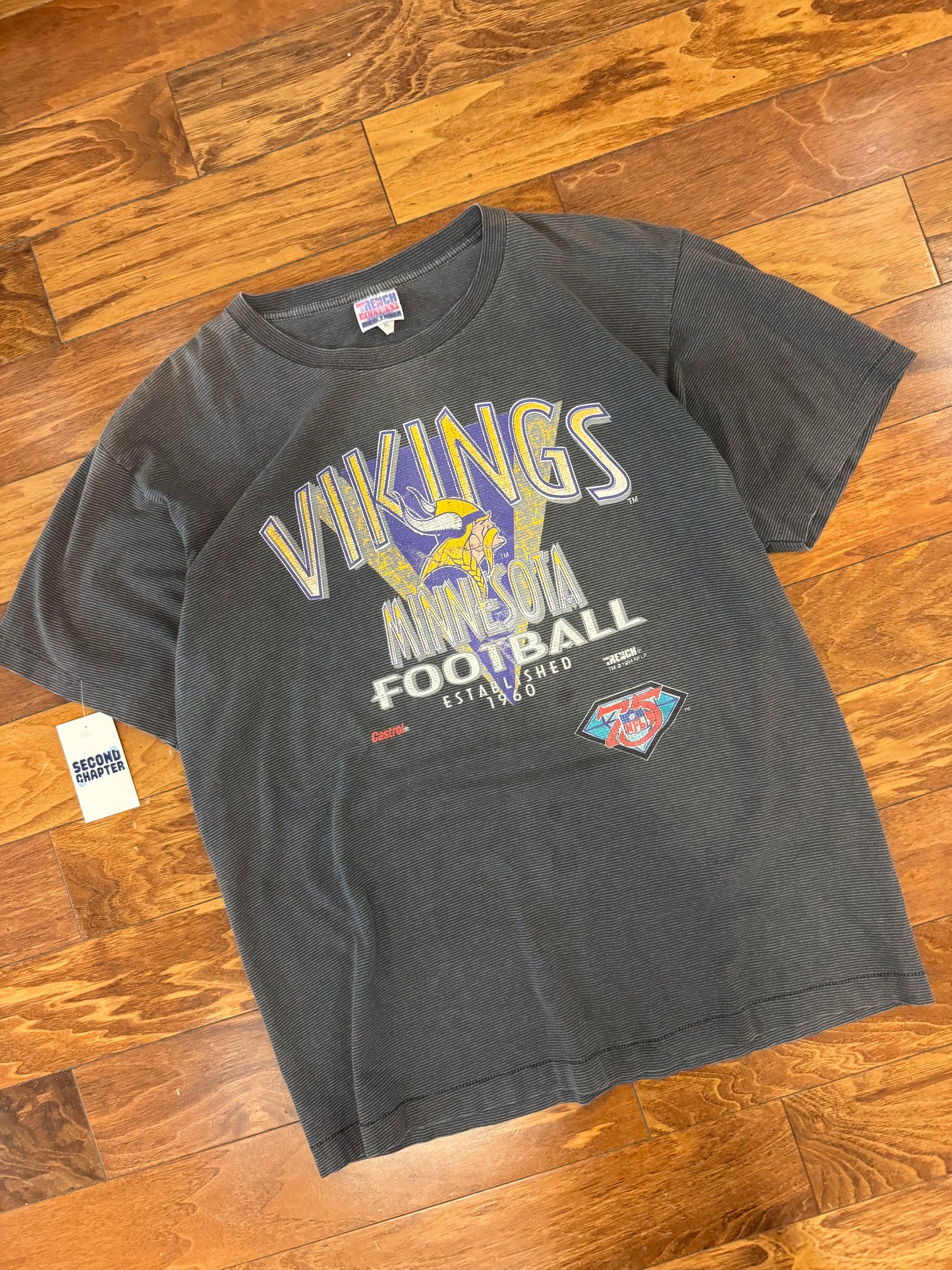 1994 Minnesota Vikings Trench Striped Tee (XL)