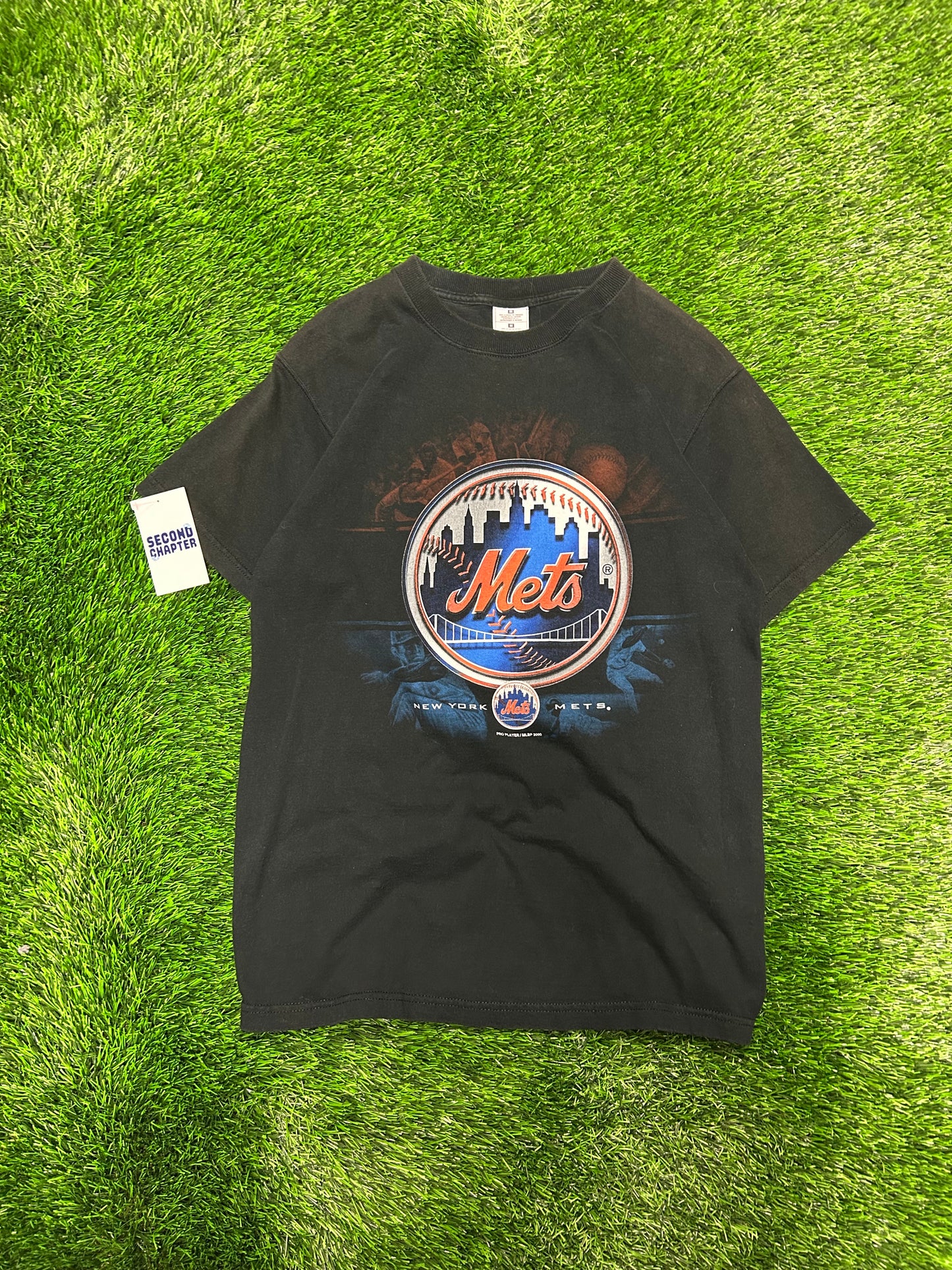2000 New York Mets Big Logo Vintage MLB Graphic Tee (M)