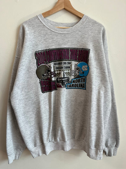 2004 UNC v Boston College Continental Tire Bowl Crewneck (XL)