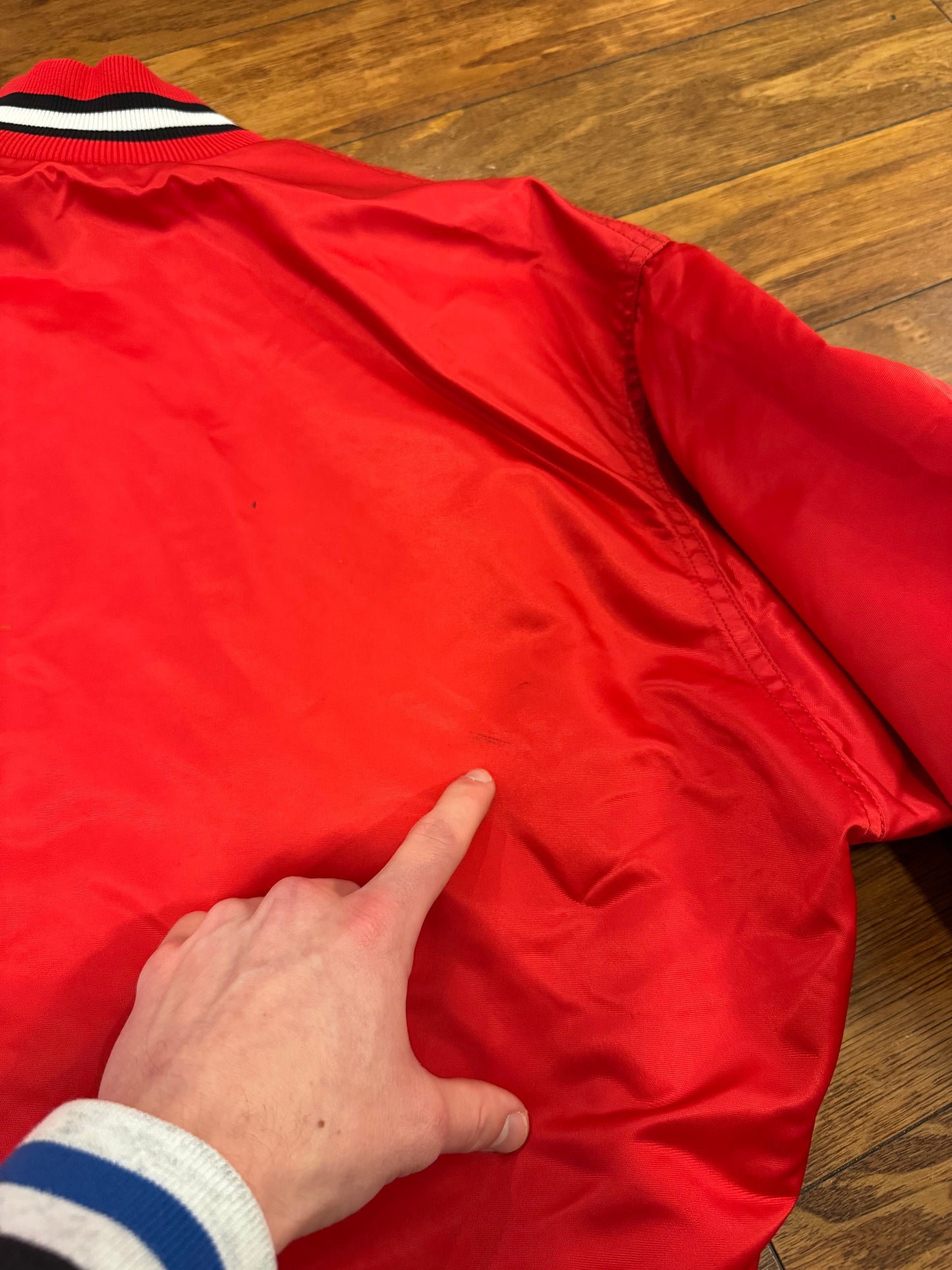 80s Oak Hill Academy Vintage Satin Jacket (L)
