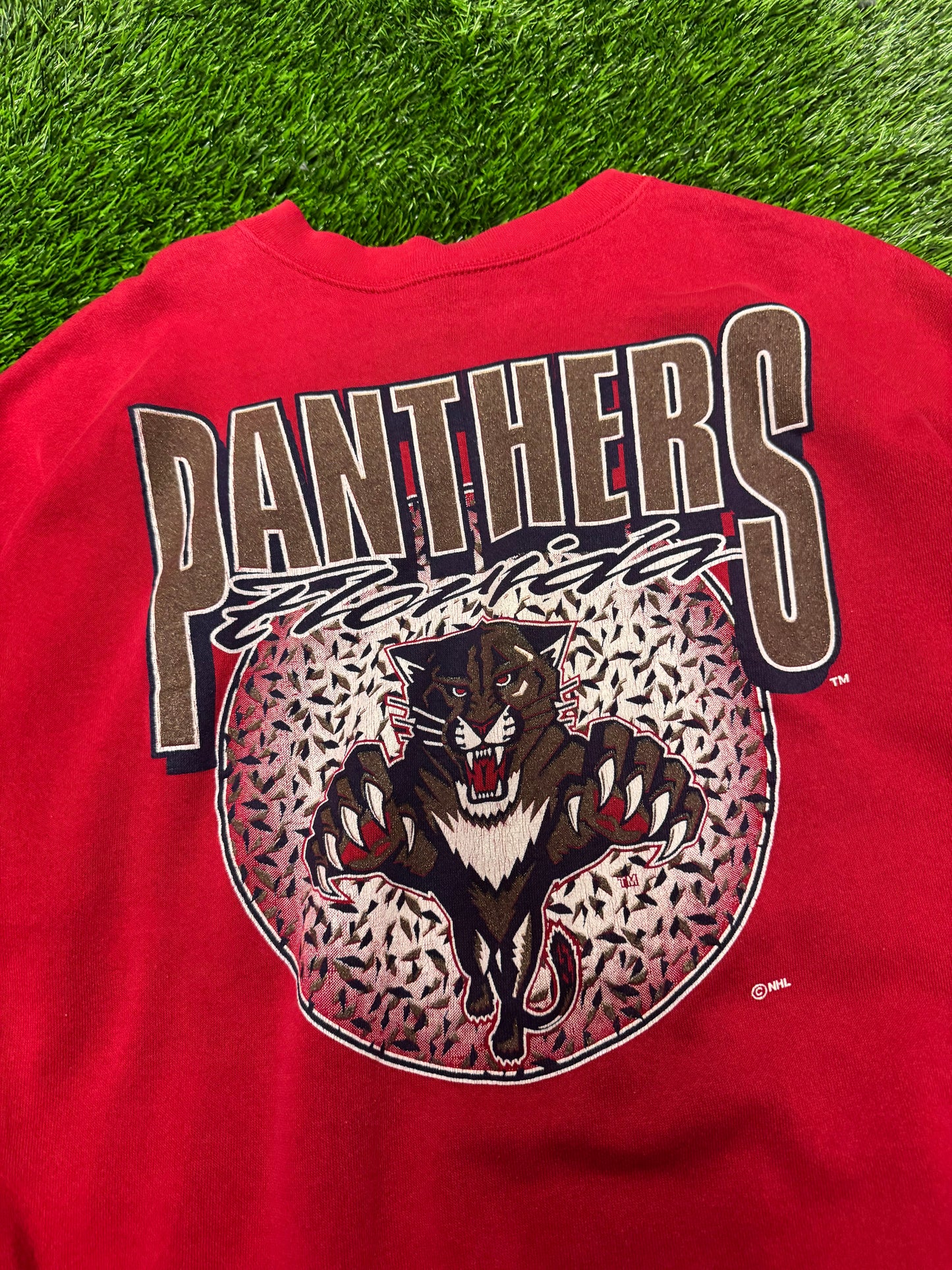 90s Florida Panthers Vintage Big Graphic NHL Crewneck (XL)
