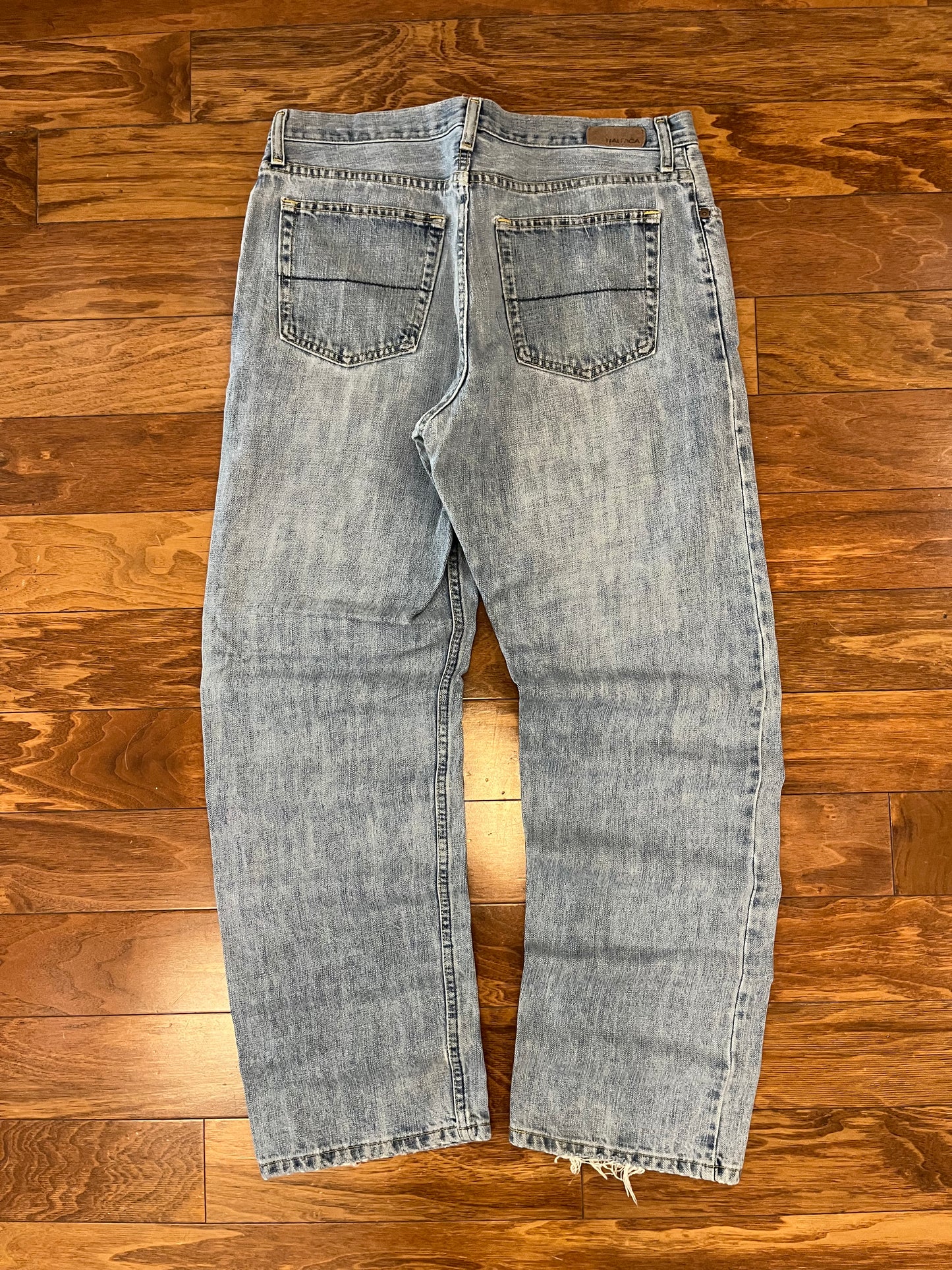 00s Nautica Baggy Blue Jeans (34 x 32)