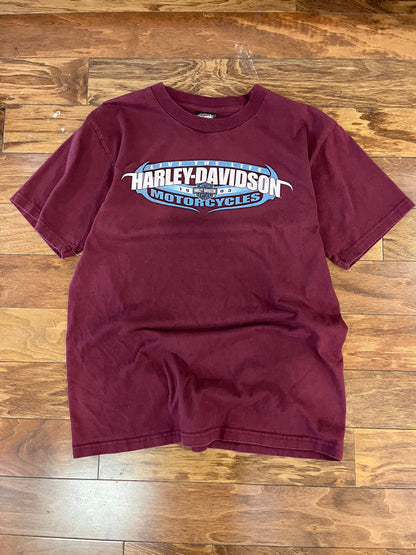 2005 Harley Davidson Burgundy Las Vegas Tee (L)