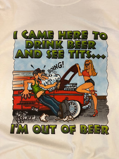 00s I Came Here To Drink Beer Graphic Tee (XL)