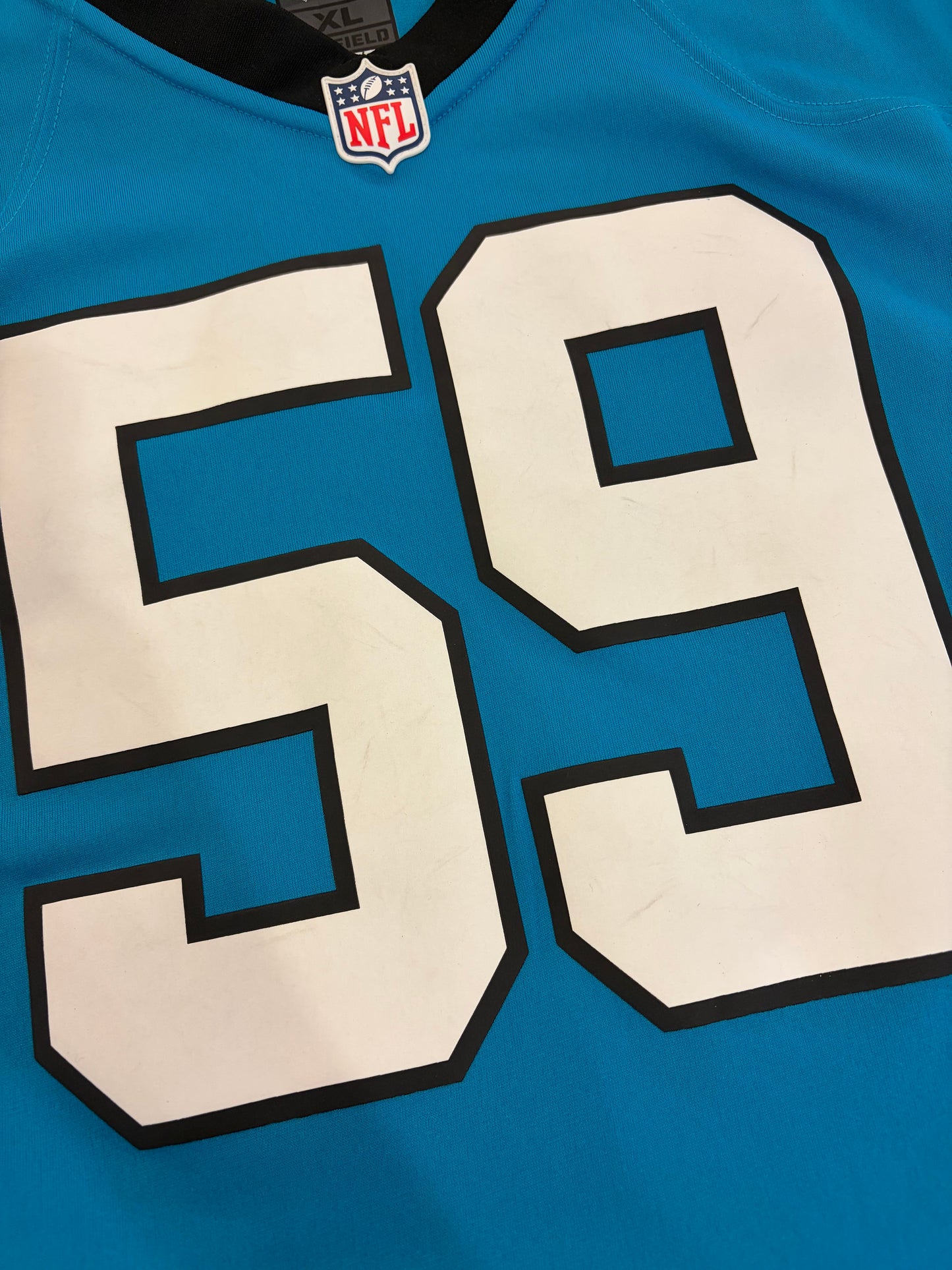 2010s Carolina Panthers Luke Kuechly Blue Nike Jersey (XL)