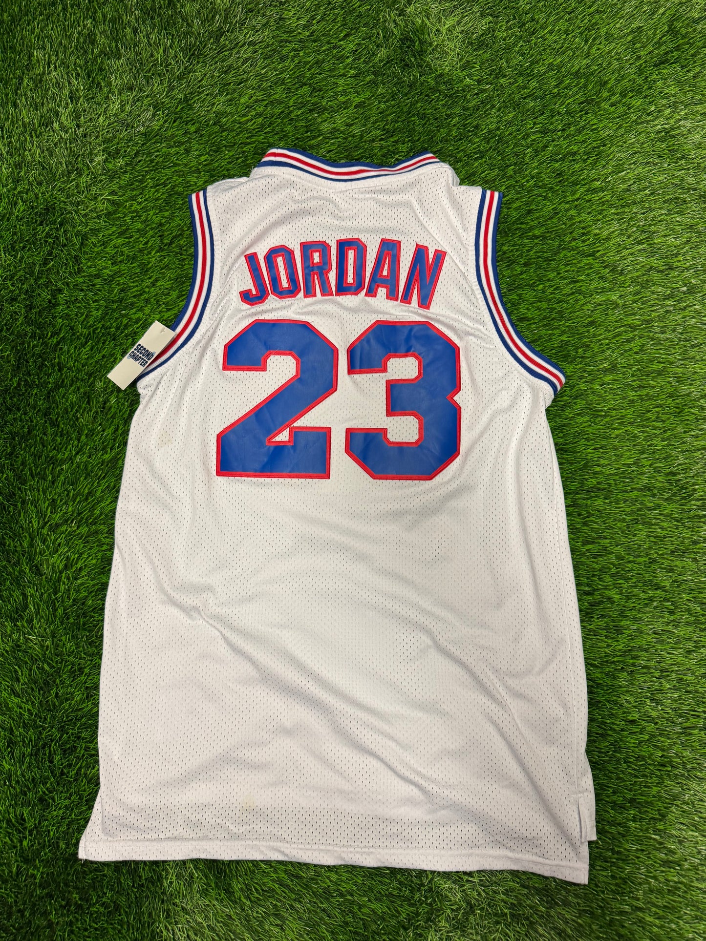 90s Tune Squad Space Jam Michael Jordan #23 Vintage Champion Basketball Jersey (M)