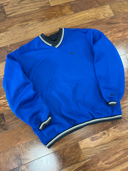 90s Nike Fit Essential Swoosh Blue Crewneck (M)