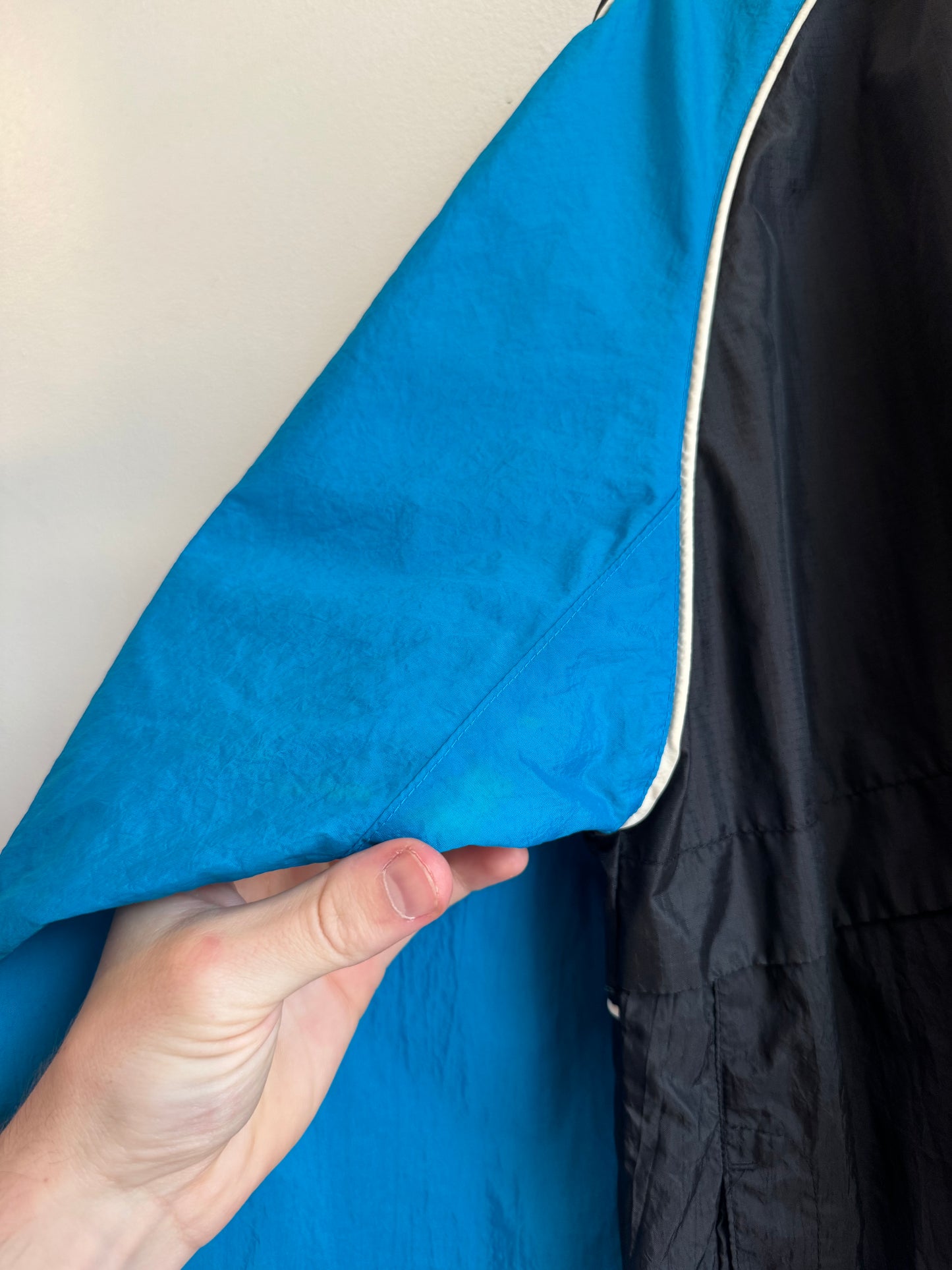 90s Carolina Panthers Logo Athletic Spell Out Windbreaker (M)