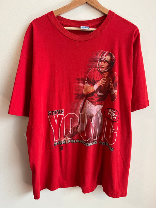 1995 San Francisco 49ers Steve Young Salem Tee (XL)