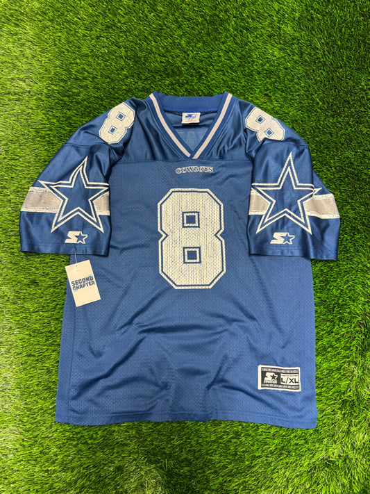 1995 Dallas Cowboys Troy Aikman #8 Starter Jersey (L)