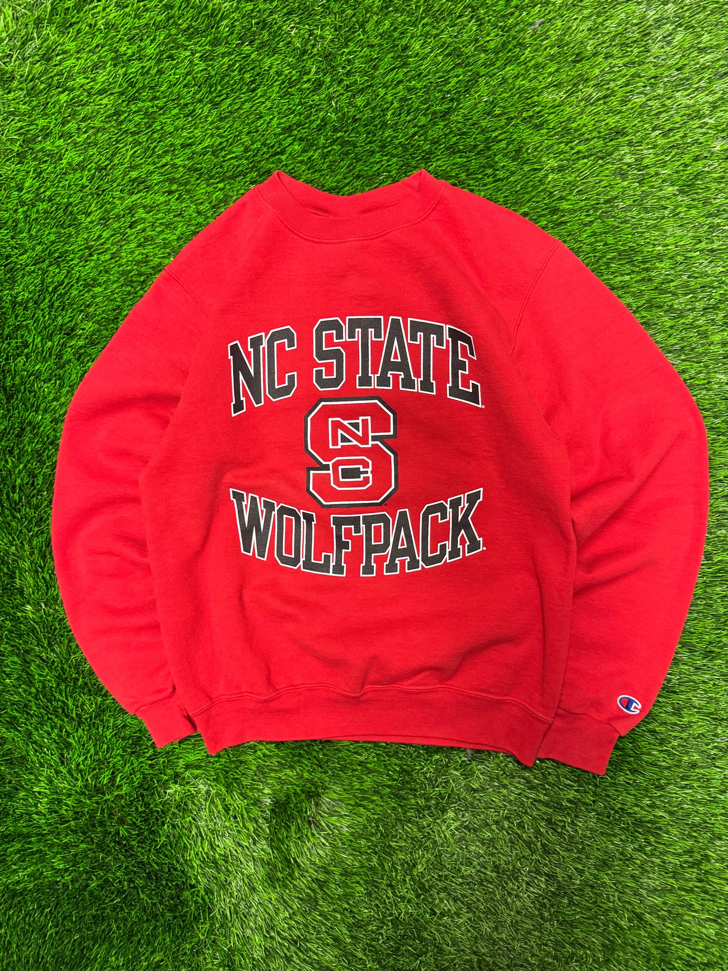 00s NC State University (NCSU) Champion Spell Out Crewneck (S)
