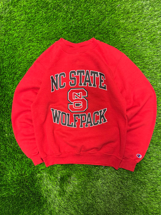 00s NC State University (NCSU) Champion Spell Out Crewneck (S)