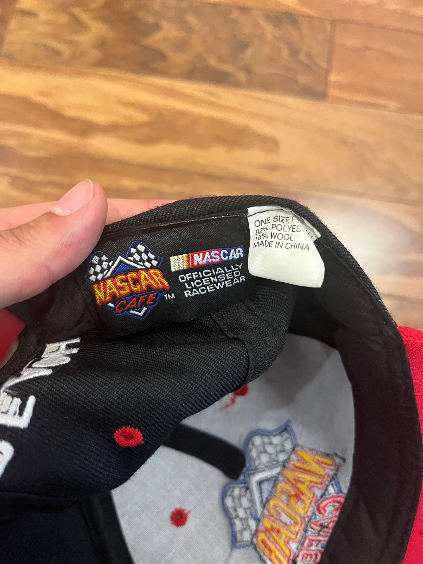 90s Nascar Cafe Myrtle Beach Black and Red Hat