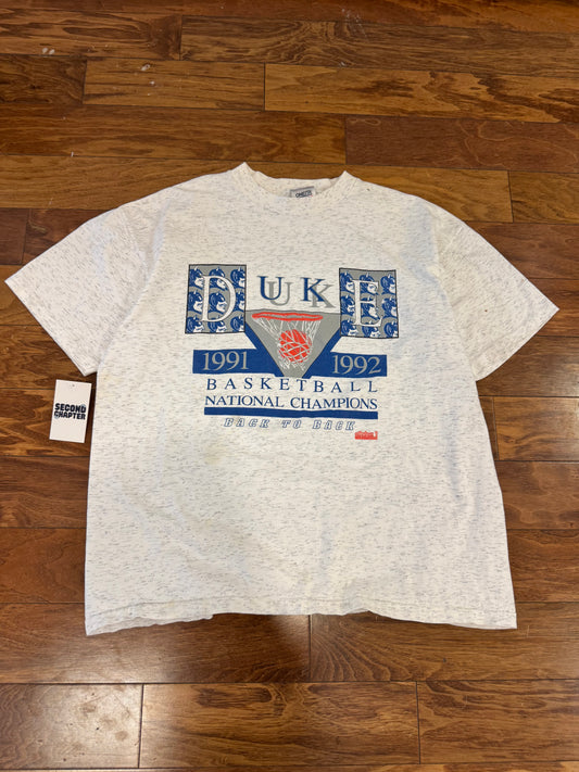 1992 Duke Basketball "Back to Back" Alpha Tee (XL)
