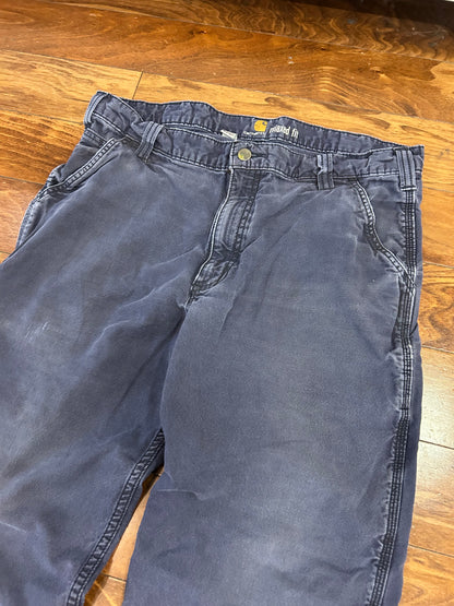 00s Carhartt Faded Navy Pants (36 x 32)