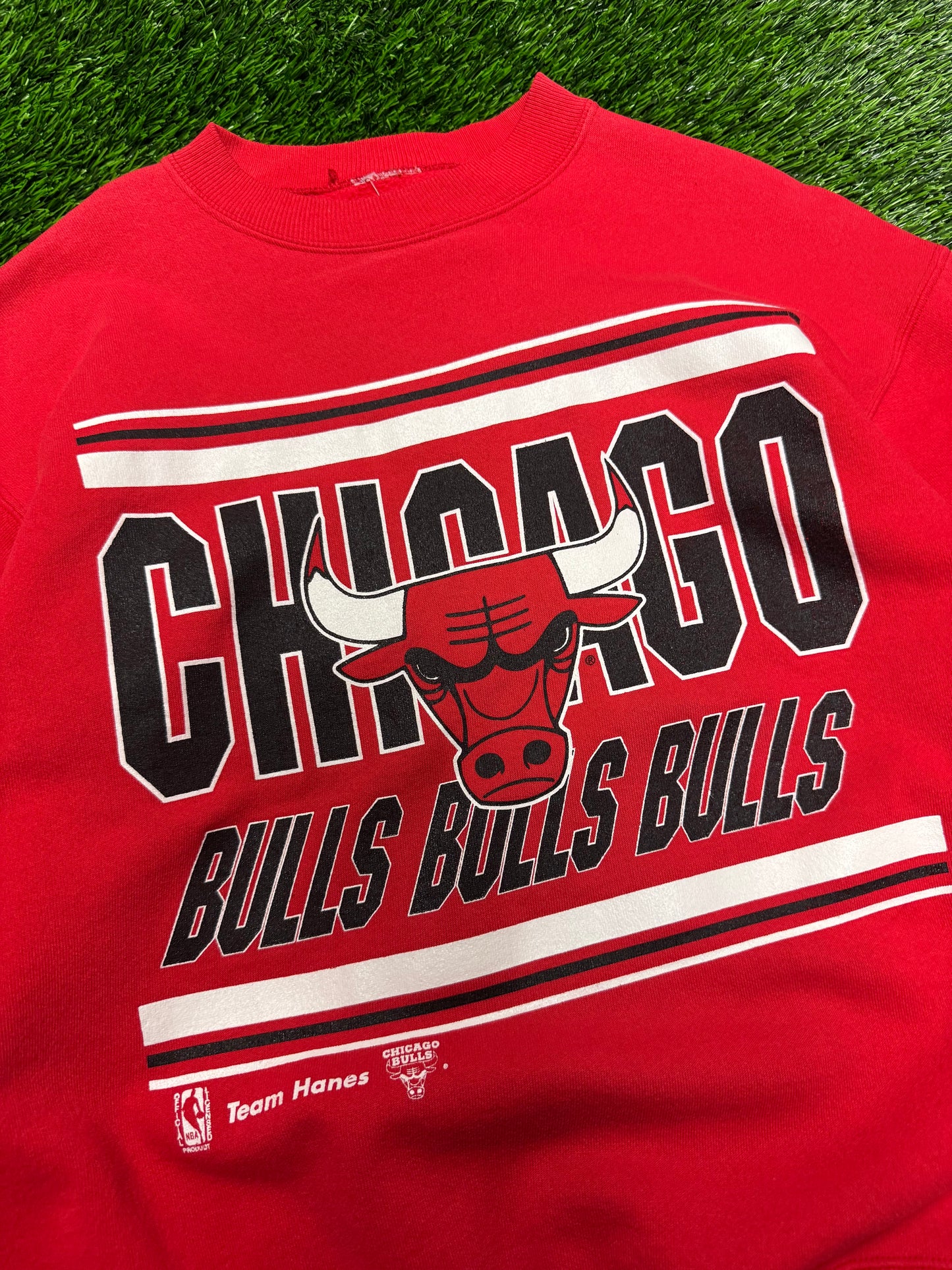 90s Chicago Bulls Vintage Team Hanes Crewneck (L)
