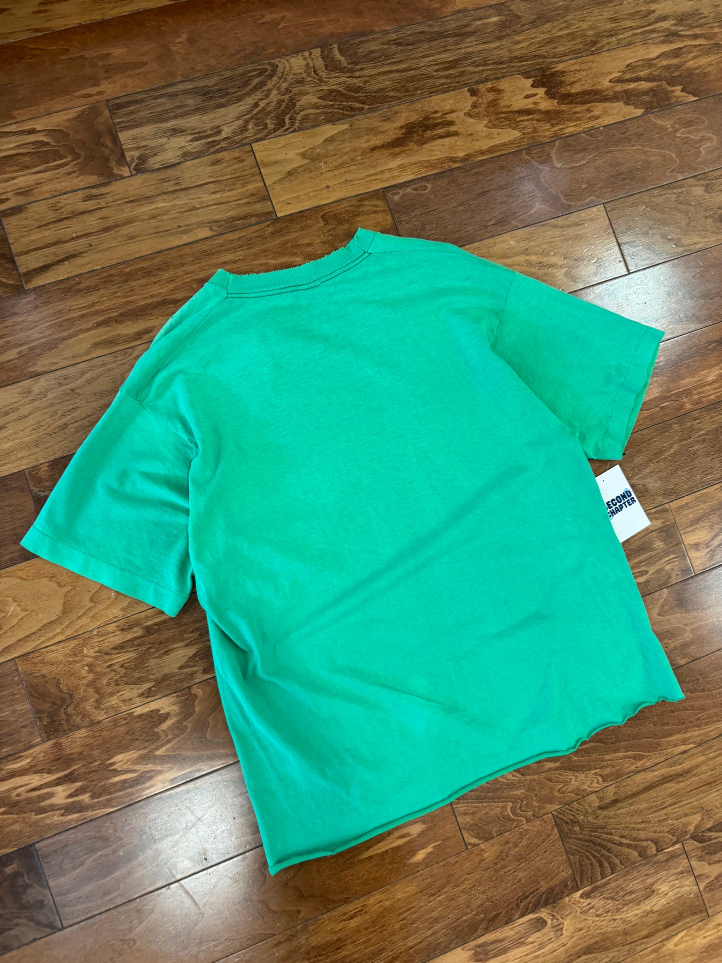 1990 Boston Celtics Larry Bird Vintage NBA Salem Cropped Tee (L)