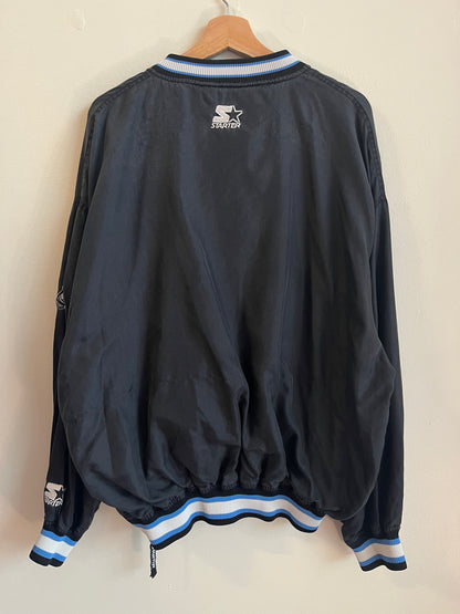 90s UNC Tar Heels Starter Faded Black Embroidered Windbreaker (XL)