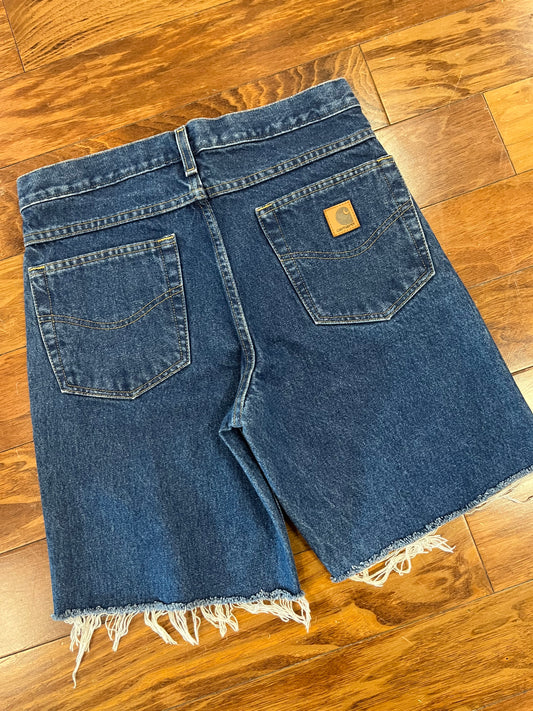 2016 Carhartt Dark Wash Jean Shorts (30)