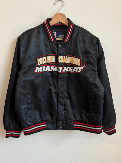 2013 Miami Heat NBA Champions Black Satin Jacket (Youth XL)