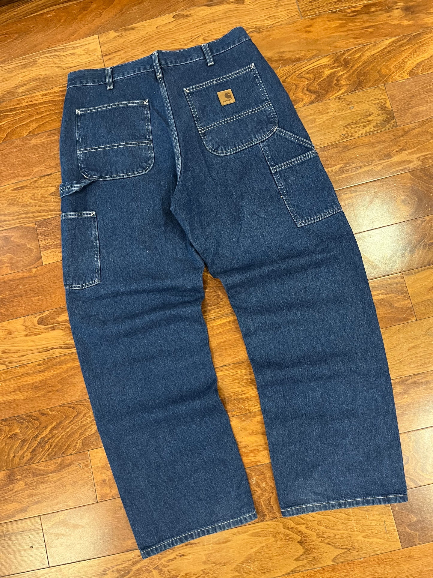 2013 Carhartt Dark Wash Carpenter Jeans (34 x 30)