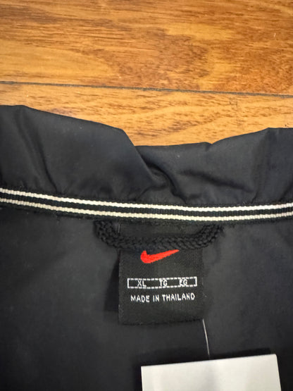 00s Nike Black Striped Lightweight Windbreaker (XL)