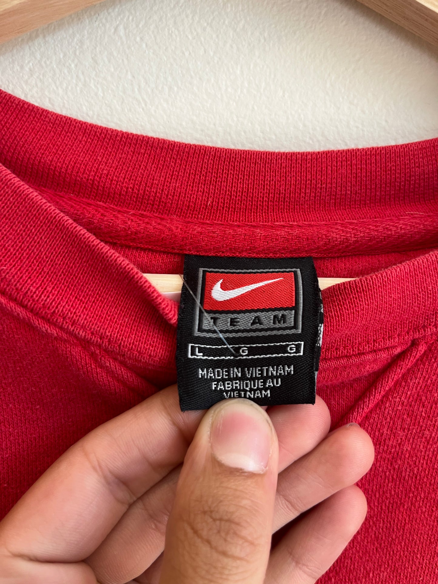 90s Ohio State Nike Embroidered Swoosh Oversized Crewneck (L)