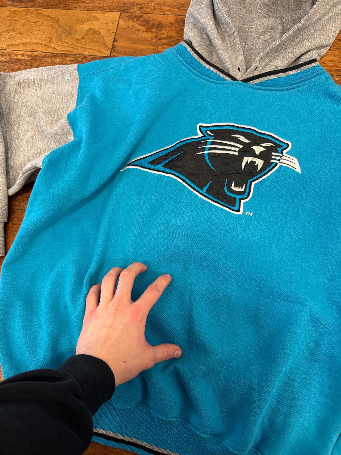 90s Carolina Panthers Starter Two Tone Hoodie (M)