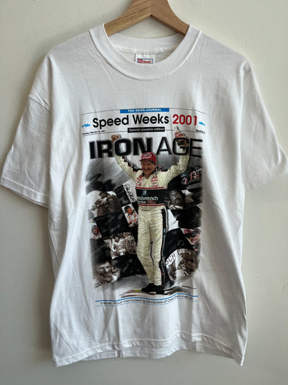 2001 Dale Earnhardt Newspaper Nascar Tee (M)