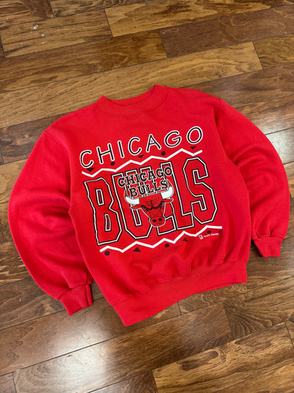 90s Chicago Bulls Team Hanes Red Crew (M)