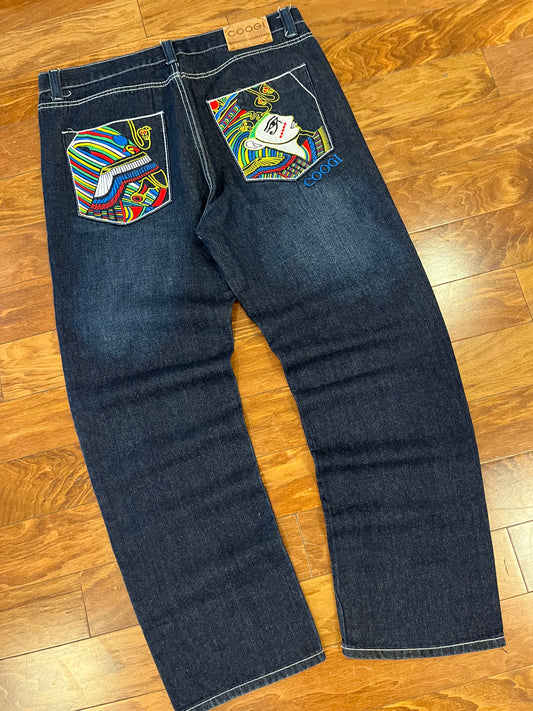 00s Coogi Egyptian Embroidered Jeans (38 x 34)