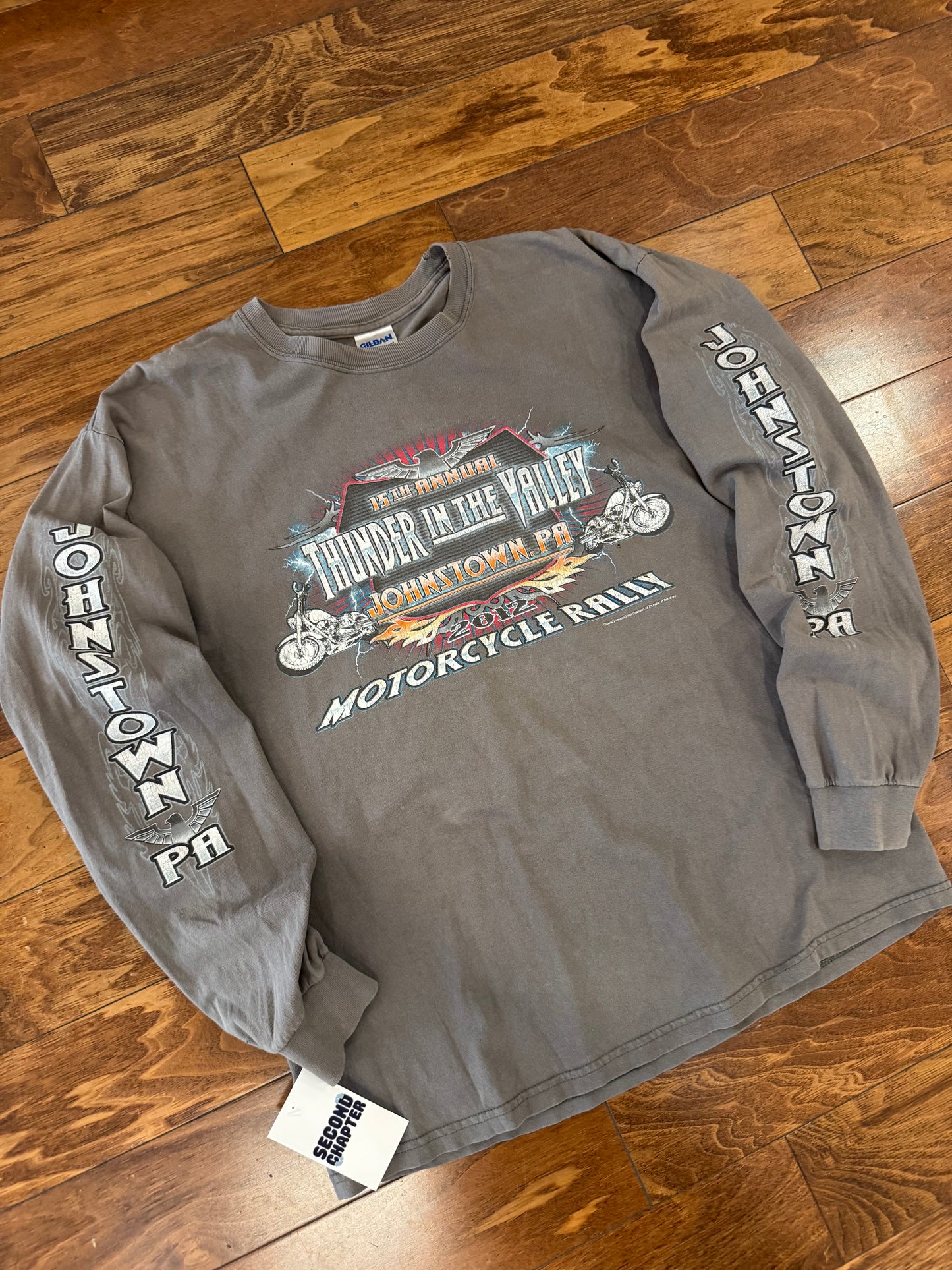 2012 Motorcycle Rally Johnstown, PA Biker Rally Long-Sleeve Shirt (L)