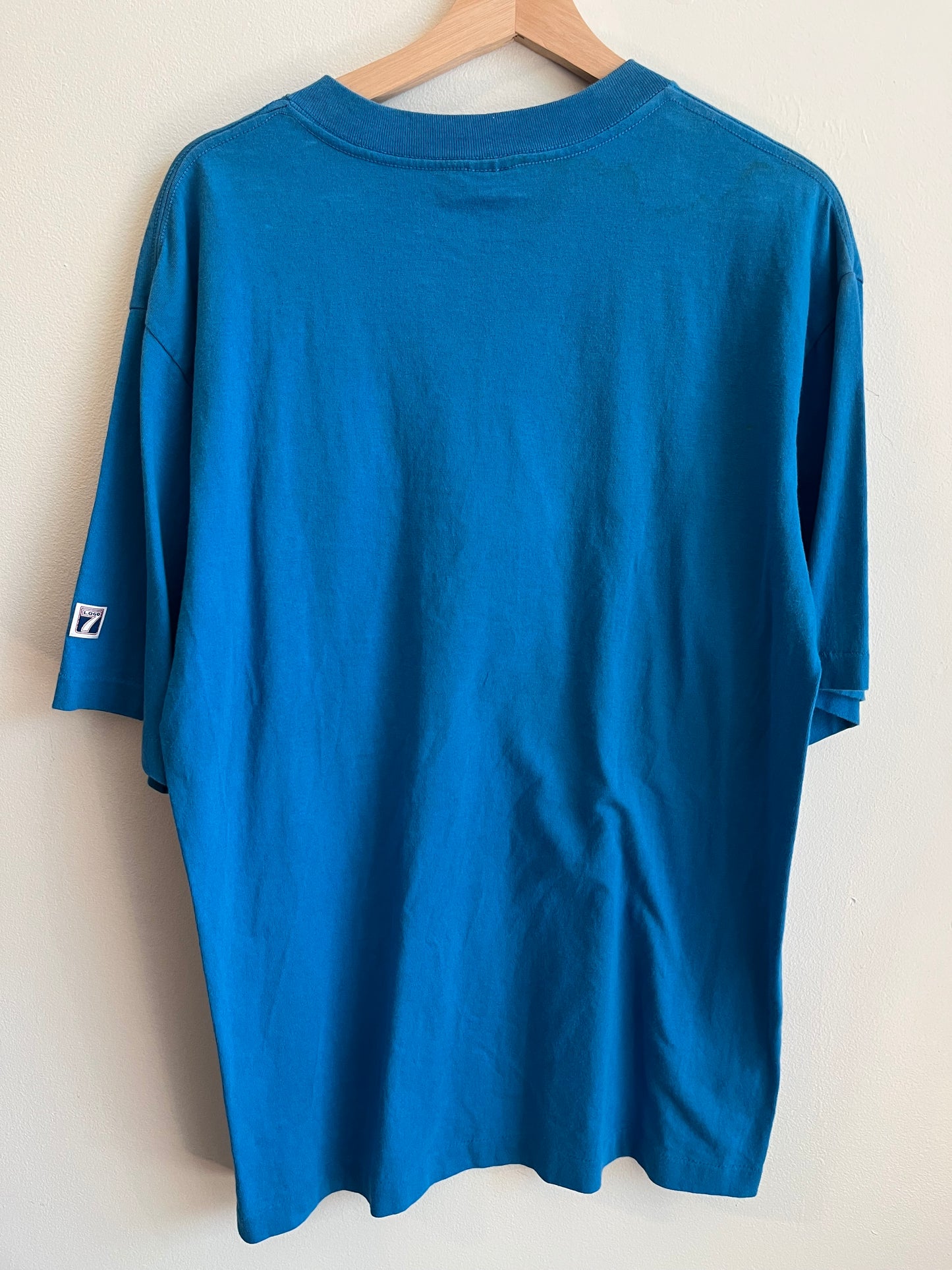 1995 Carolina Panthers Embroidered NFL Blue Tee (L)