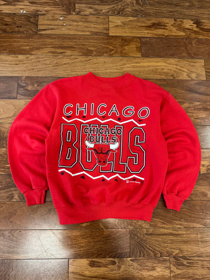 90s Chicago Bulls Team Hanes Red Crew (M)