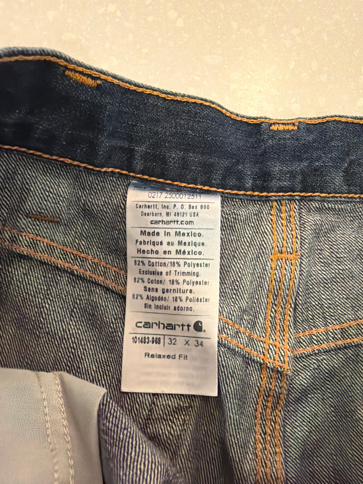 2017 Carhartt Dark Wash Shorts (32)
