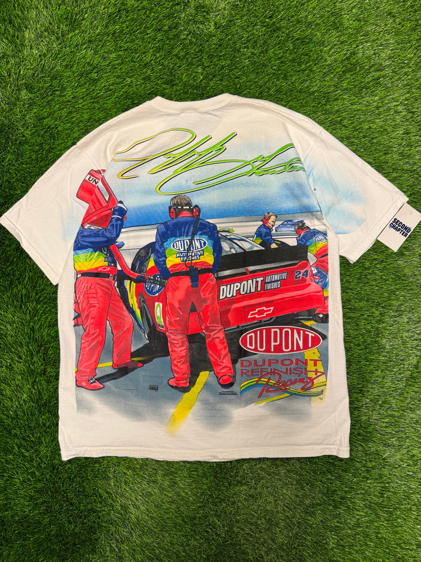 1997 Jeff Gordan Vintage Sports Image Rainbow AOP Tee (XL)