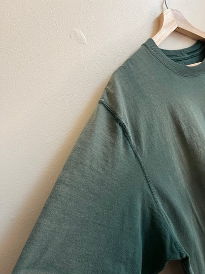 00s Carhartt Faded Green Cropped Pocket Tee (L)