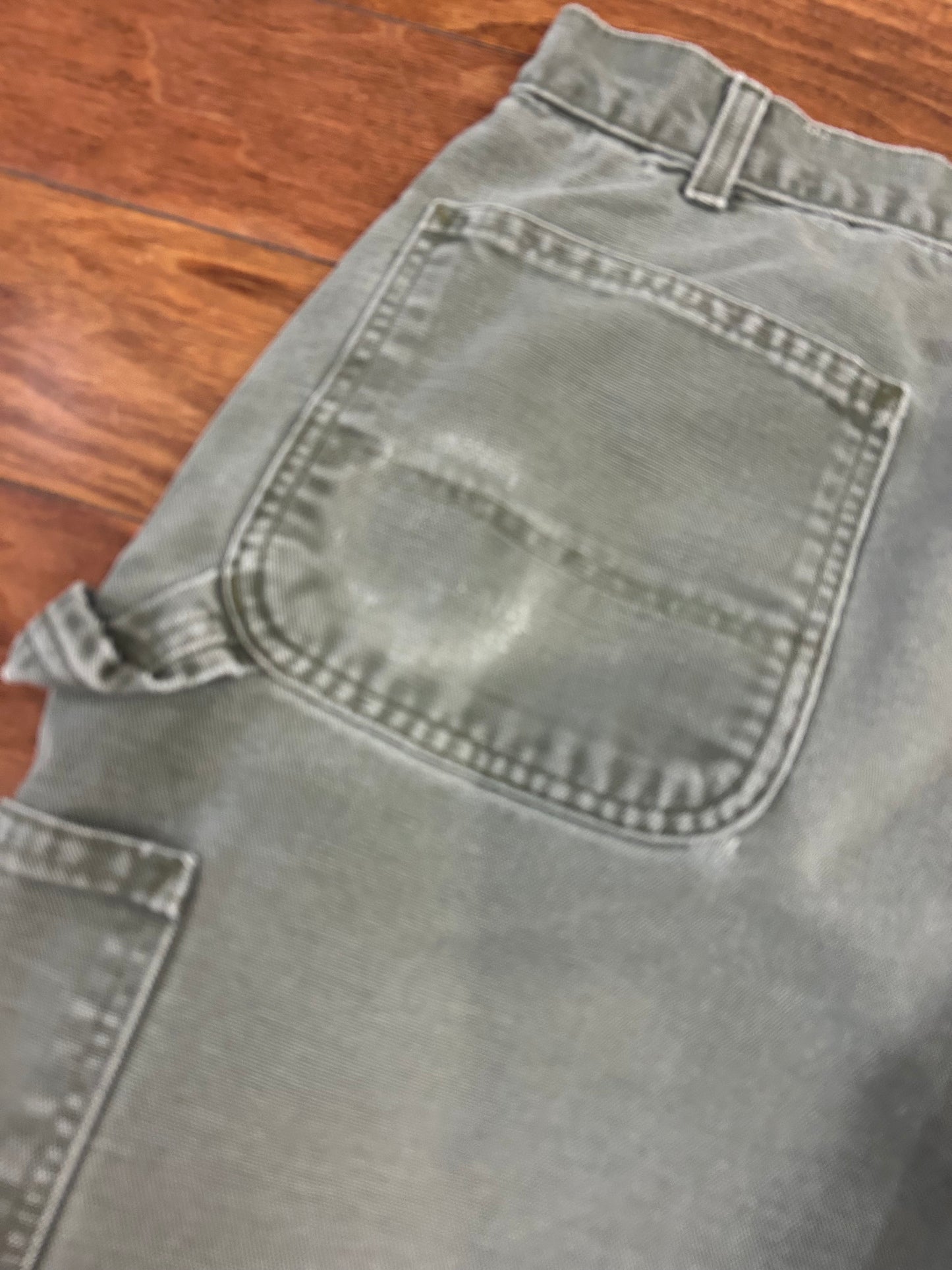 2013 Carhartt Faded Olive Green Carpenter Pants (36 x 32)