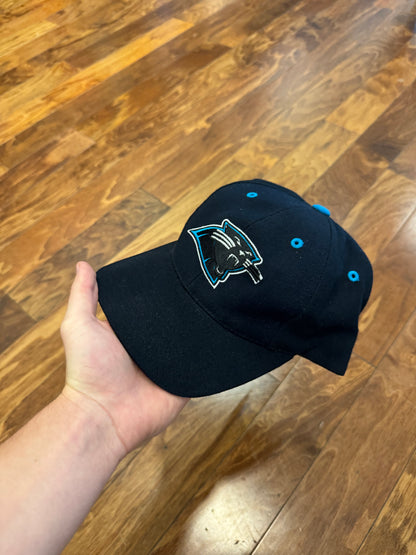 90s Carolina Panthers Logo Athletics Black Essential Hat (OS)