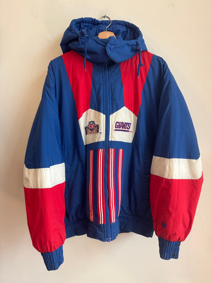 90s New York Giants Pro Player Reversible Puffer Jacket (M)