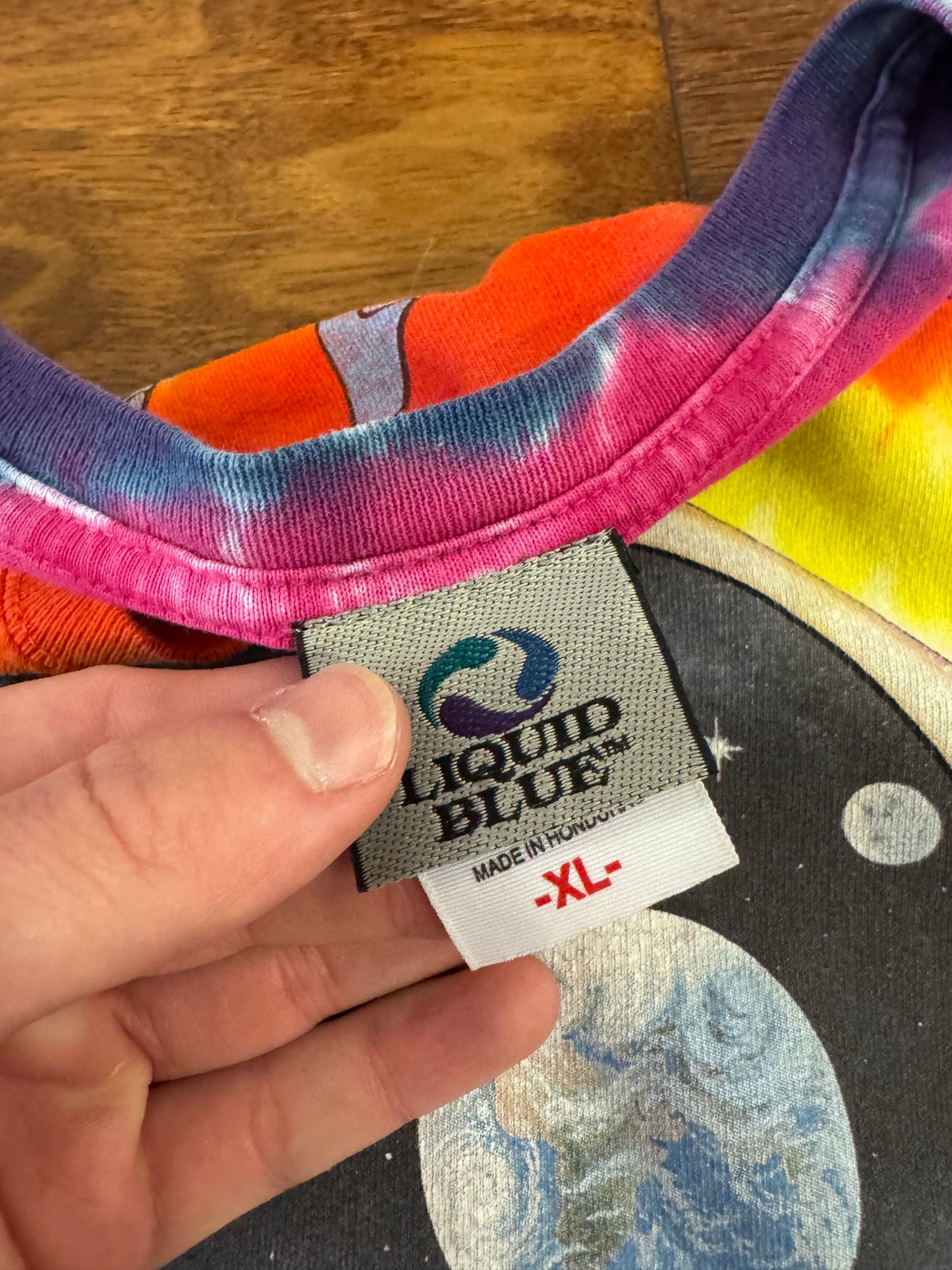 00s Grateful Dead "Dead Space" Liquid Blue Band Music Tee (XL)