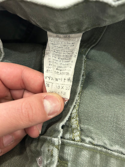 2013 Carhartt Faded Olive Green Carpenter Pants (36 x 32)