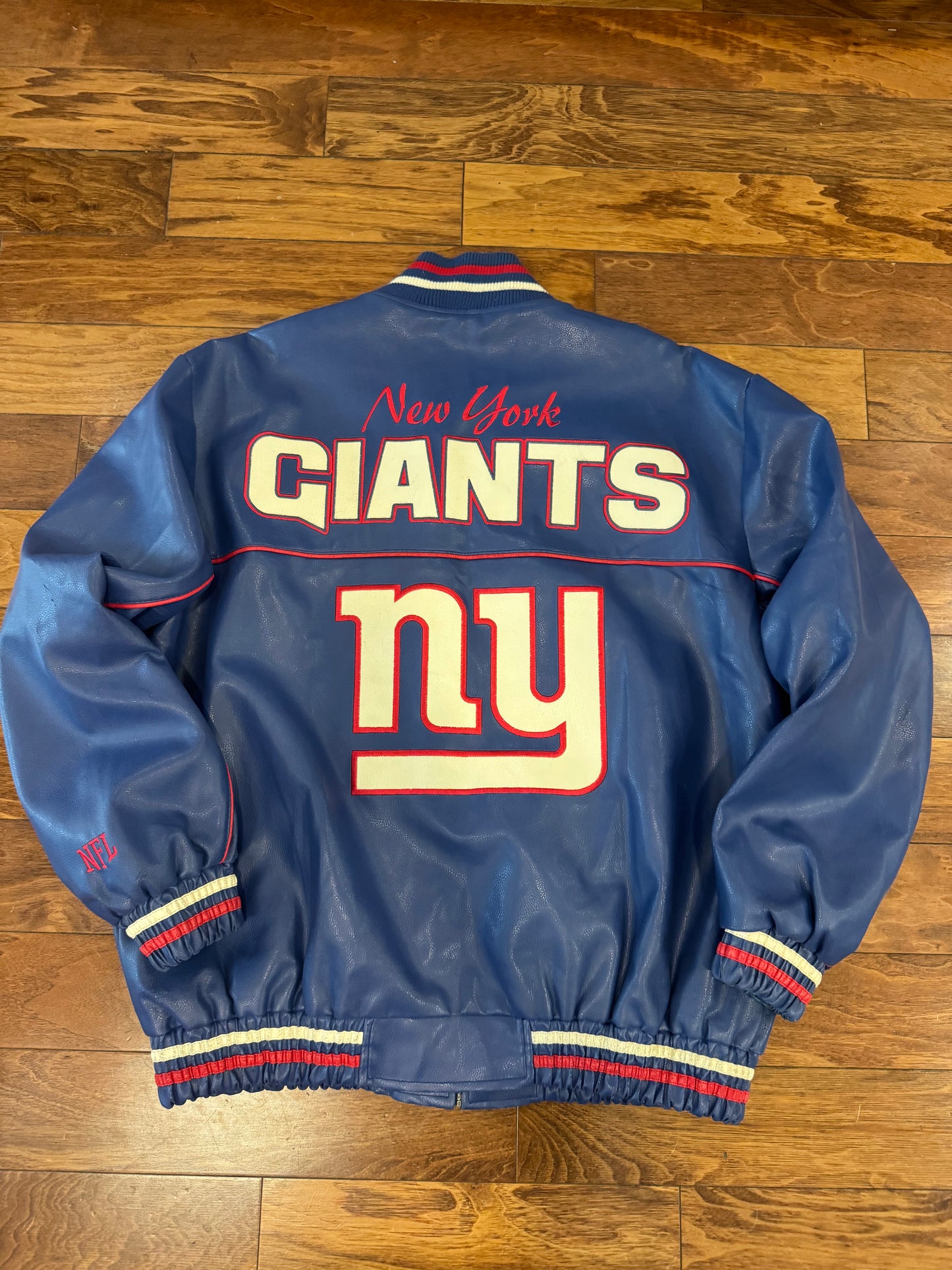 2010s New York Giants NFL Leather Jacket (XL)