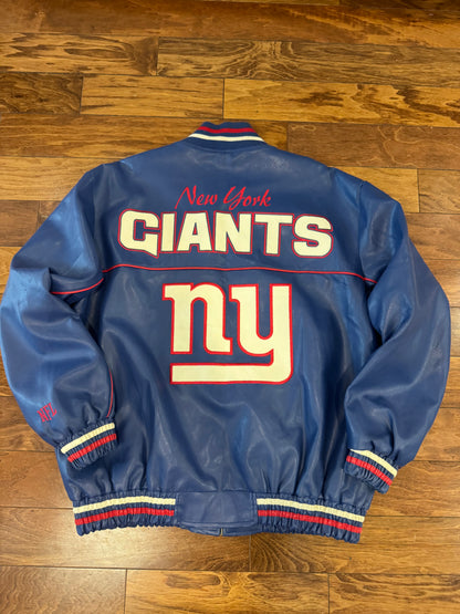 2010s New York Giants NFL Leather Jacket (XL)