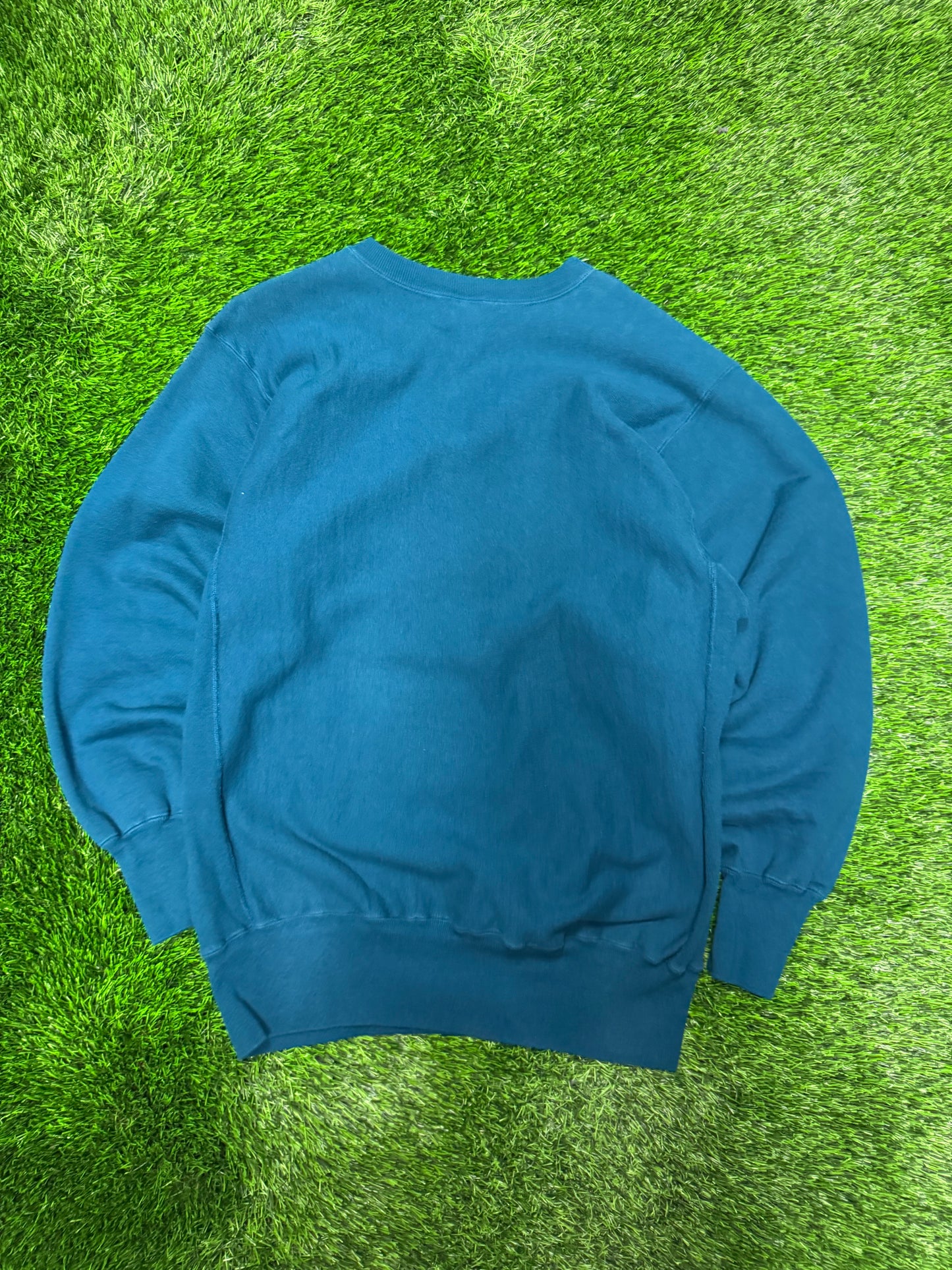 90s Champion Reverse Weave Vintage Teal Crewneck (XXL)