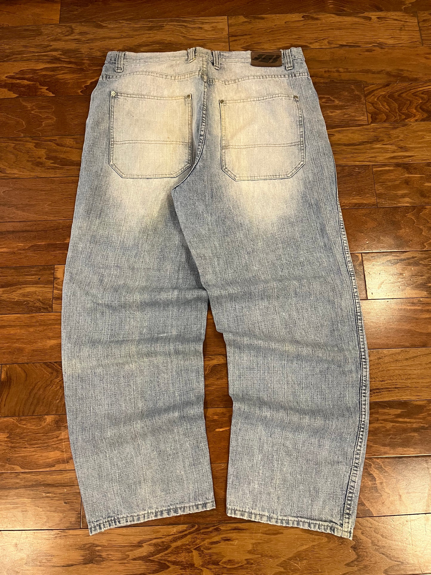 00s Royal Blue Baggy Blue Jeans (36 x 32)