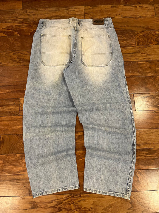00s Royal Blue Baggy Blue Jeans (36 x 32)