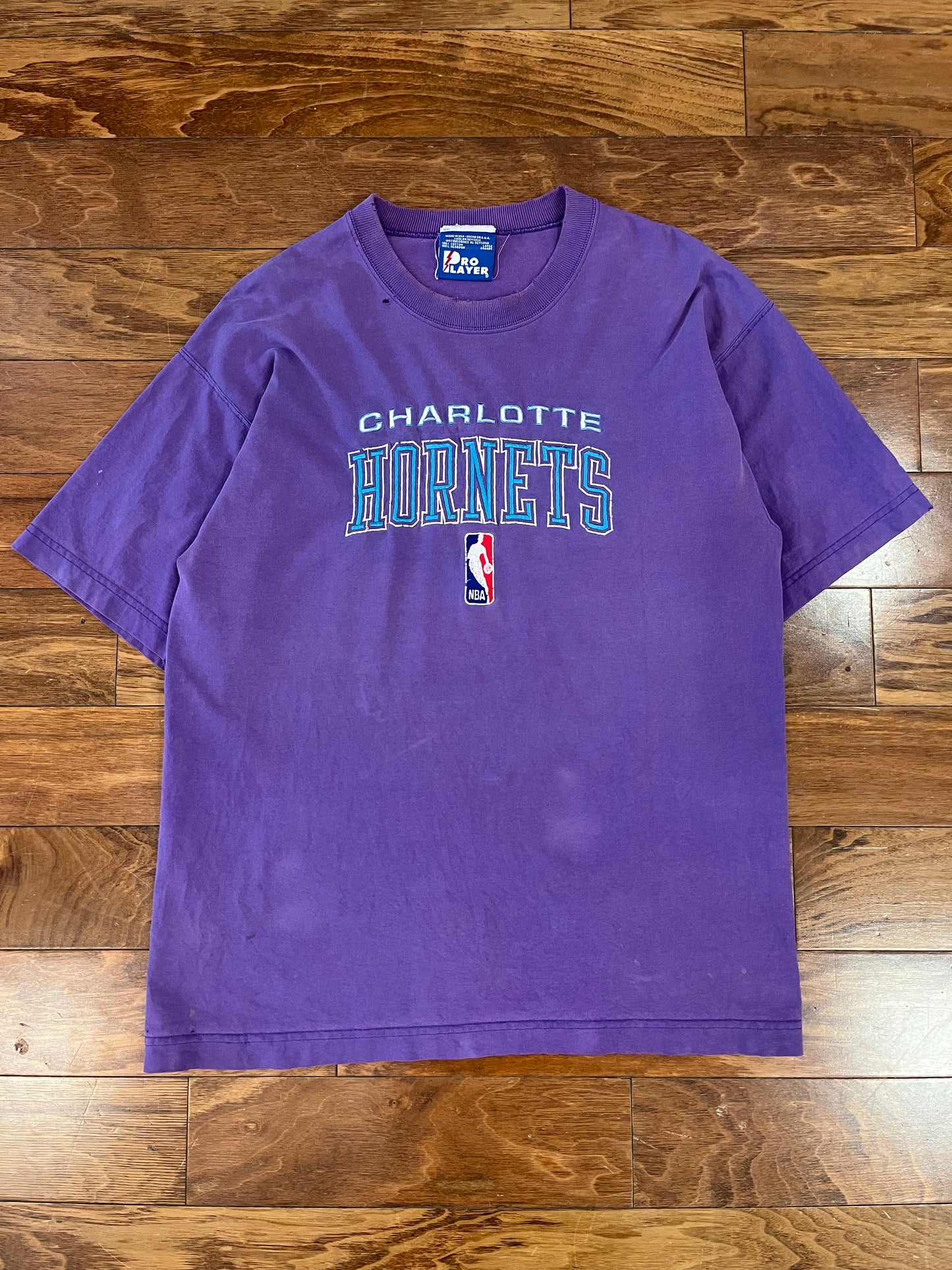 90s Charlotte Hornets Purple Pro Player Tee (L)