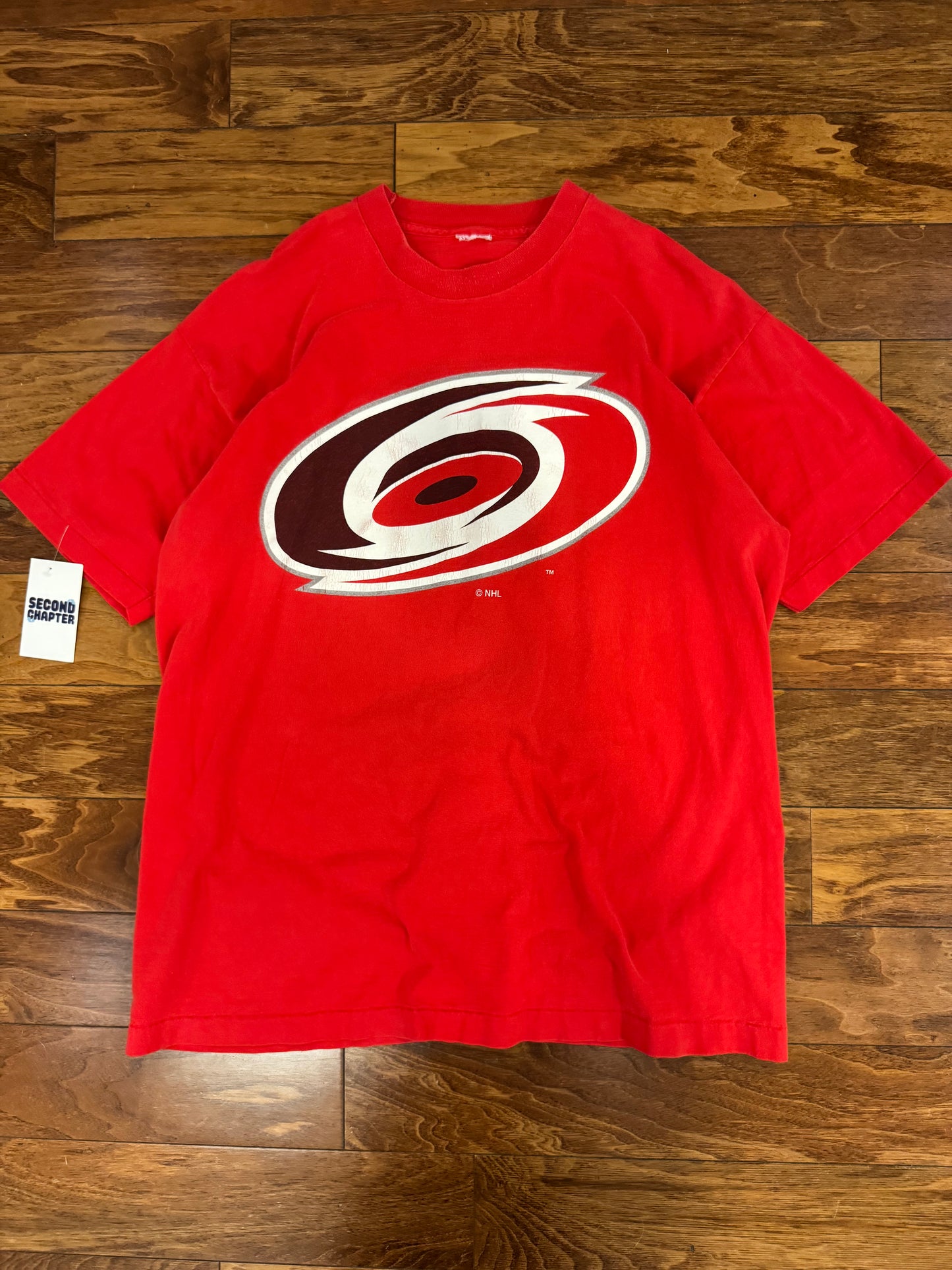 90s Carolina Hurricanes Primeau #55 Vintage Tee (XL)