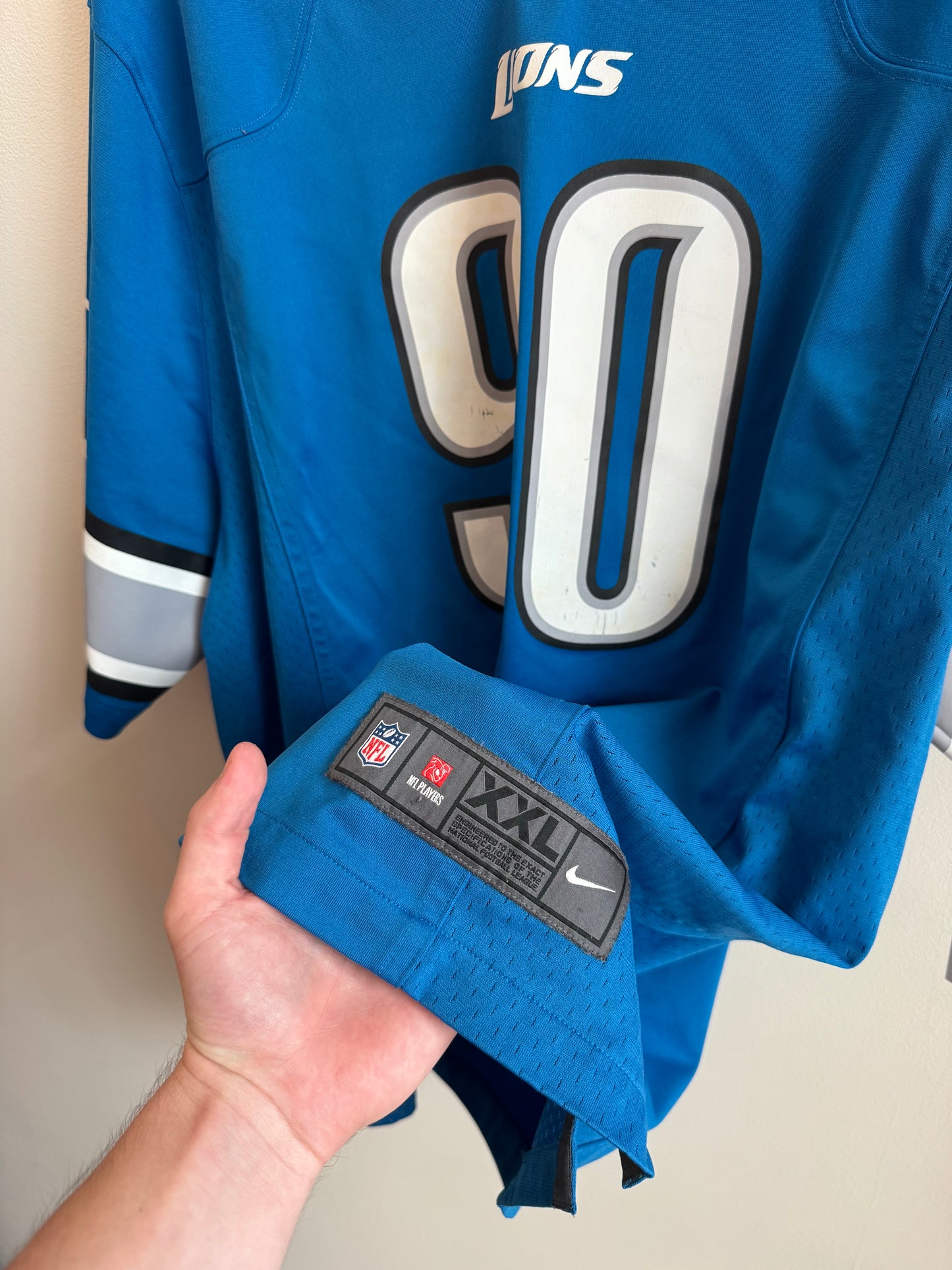2012 Nike Detroit Lions Ndamukong Suh #90 Jersey (XXL)